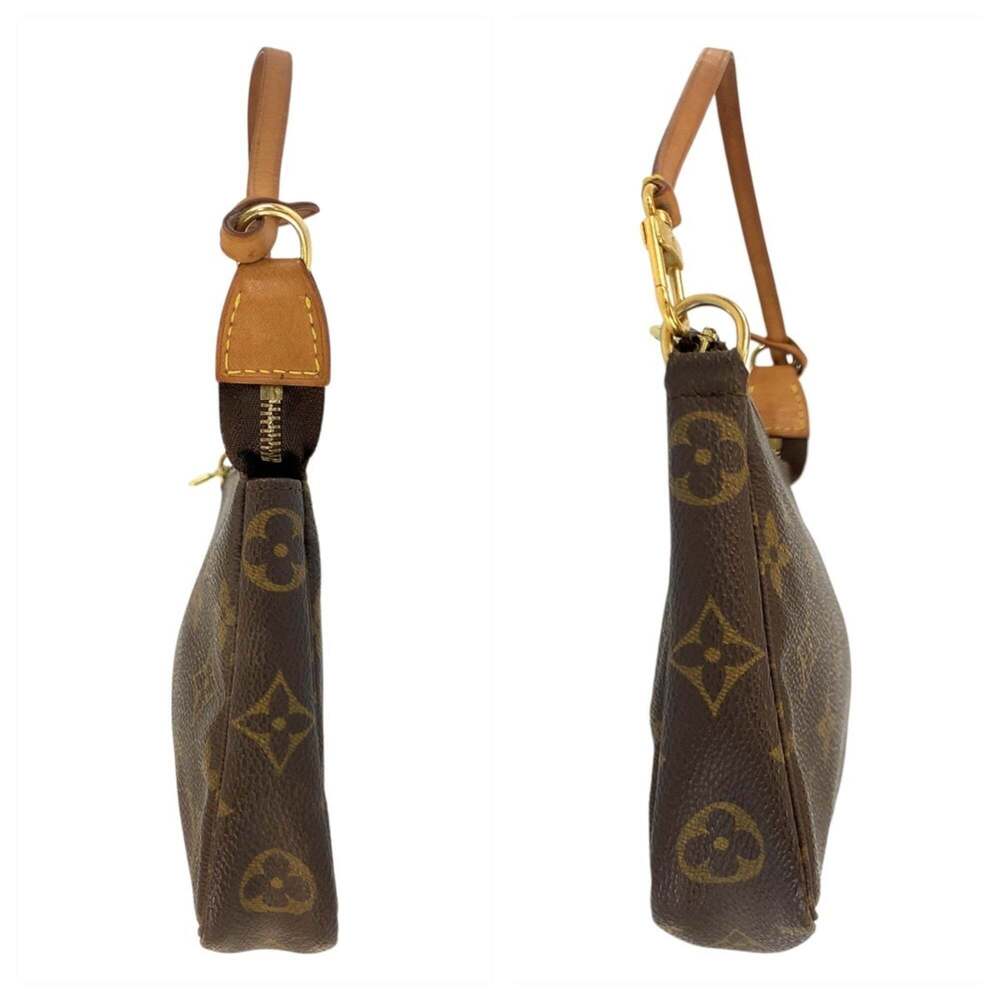 LOUIS VUITTON Brown Monogram Leather Pochette Pouch - Picture 8 of 10